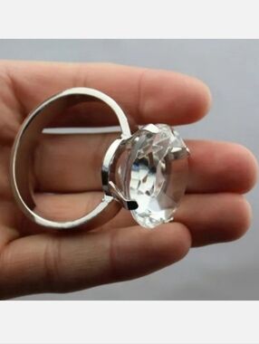 Set of 19 Engagement Ring Rings Napkin Holders Bridal Shower Silver Tone NWOT